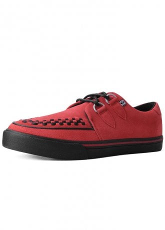 TUK Shoes Creeper Sneaker Red Suede
