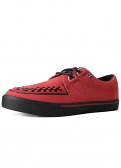 Creeper Sneaker Red Suede