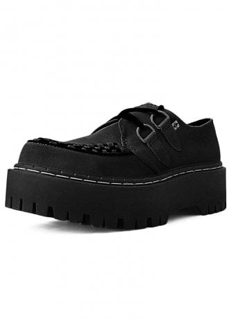 TUK Shoes Double Decker Creeper Black Suede