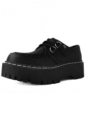 TUK Shoes Double Decker Creeper Black Vegan TUKskin™