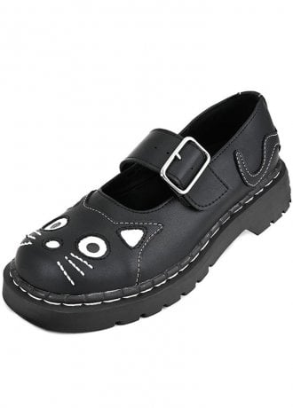 TUK Shoes Mary Jane Kitty Black Vegan TUKskin
