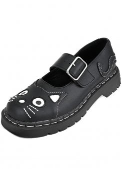 Mary Jane Kitty Black Vegan TUKskin