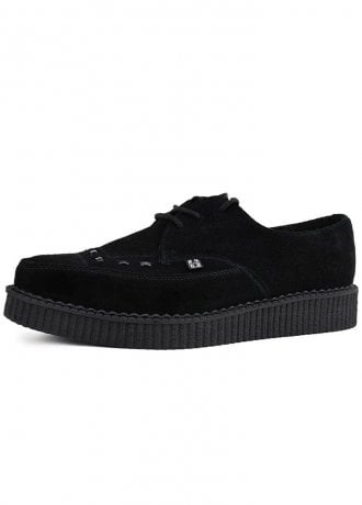 TUK Shoes Pointed Creeper Black Suede