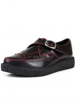 Pointed Creeper Burgundy Rub Off Leather