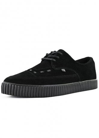 TUK Shoes Pointed Creeper Sneaker Black Suede