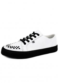 Ribbed Sole Sneaker White Leather