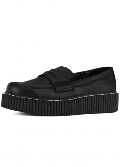 Vintage Creeper Loafer Black Leather