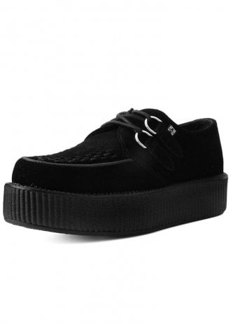 TUK Shoes Viva High Creeper Black Suede