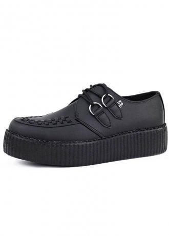 TUK Shoes Viva High Creeper Black Vegan TUKskin™