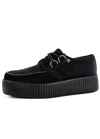 TUK Shoes Viva High Creeper Black Velvet
