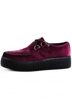 Viva High Creeper Burgundy Velvet
