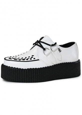 TUK Shoes Viva High Creeper White Leather