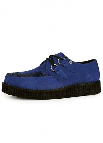 TUK Shoes Viva Low Creeper Blue Suede