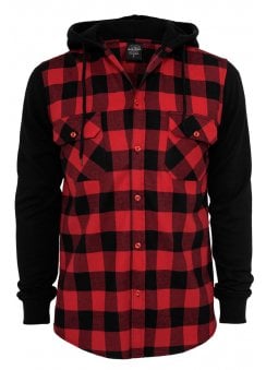 Hooded Checked Flannel Shirt
