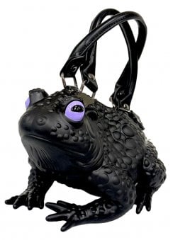 Black Toad Bag With Purple Eyes